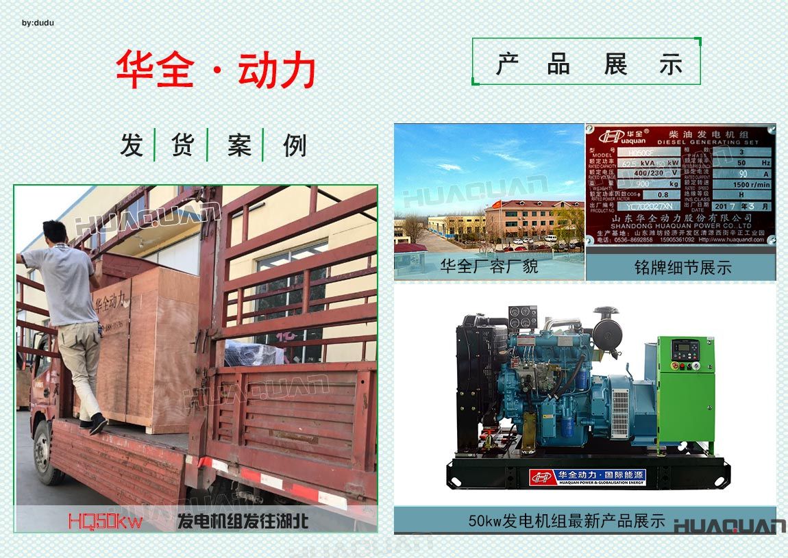華全動力50kw柴油發電機組于6月11日發往湖北