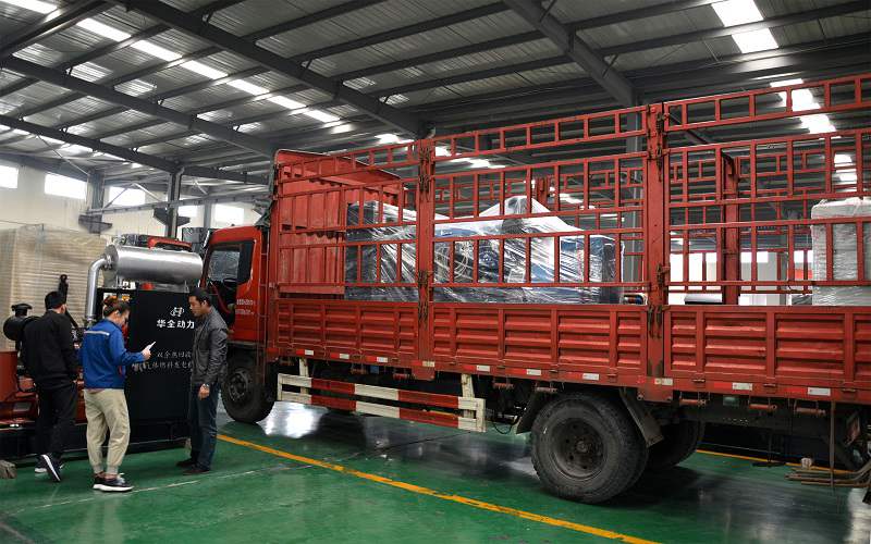 3月6日當天，華全動力一臺200kw立柜四保護發電機組成功發往山東省